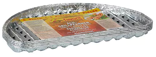 Favorit Grillplatte, halbrund, 5er Set Aluminium Pfanne