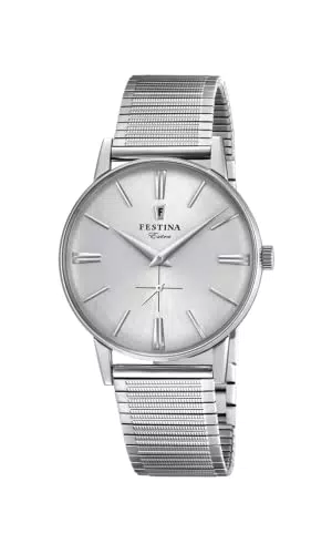 Festina Herren Analog Quarz Uhr mit Edelstahl Armband F20250/1