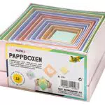 folia 3119 - Pappboxen im Eckig Design, in Pastellfarben