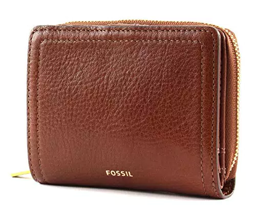 Fossil Geldbörse für Frauen Logan, Leder Multifunktion braun 11