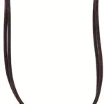 Fossil Herren Halskette aus Edelstahl und Leder 0.6 x 41.1 x 2.2