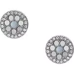 Fossil Ohrringe Für Frauen Vintage Glitz, Länge: 10mm; Breite: 2.25mm Silberne Edelstahl-Ohrringe