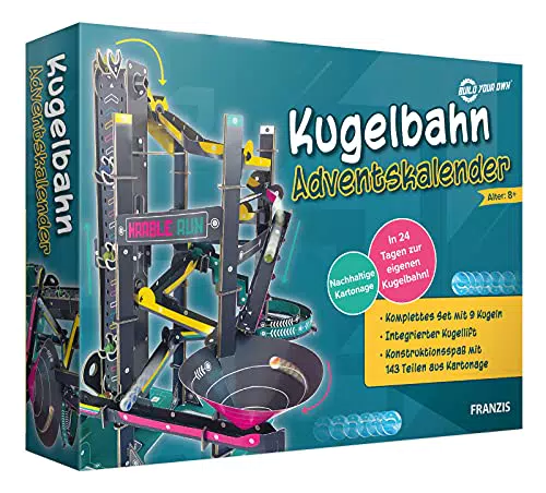 FRANZIS 67300 - Kugelbahn Adventskalender, in 24 Tagen zur eigenen Kugelbahn