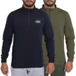 FULL TIME SPORTS Herren-Fleece-Zur Seite Fahren und -Pullover mit 1/4-Reißverschluss