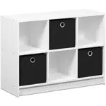 Furinno Basic Bücherregal mit 6 Fächern und 3 Einschüben
