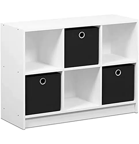 Furinno Basic Bücherregal mit 6 Fächern und 3 Einschüben