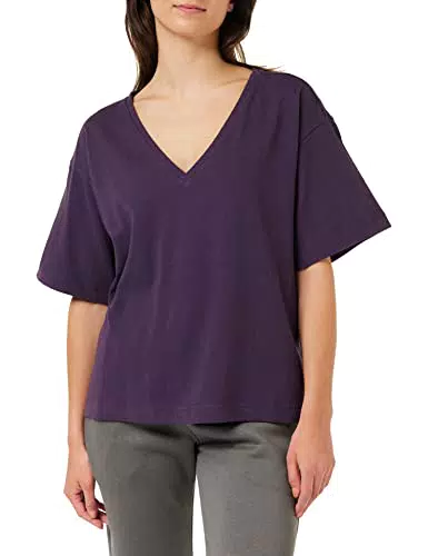 G-STAR RAW Damen Deep V Loose Top, Purpur, S