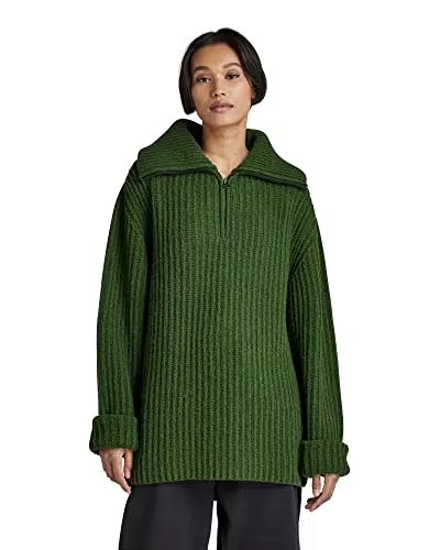 G-STAR RAW Damen Skipper Loose Knitted Pullover, Grün