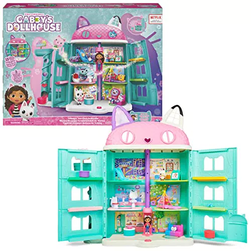 Gabby‘s Dollhouse, über 60cm großes Purrfect Puppenhaus mit Gabby und Panda Pfötchen Figur