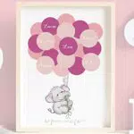 Gästebuch für Babyparty & Taufe in Rosa oder Blau