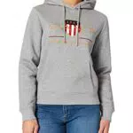GANT Damen Shield Sweat Hoodie ARCHIV Logo Kapuzenpullover