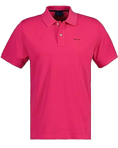 GANT Herren MD. SS Pique Rugger KURZARMPOLOSHIRT, Magenta PINK