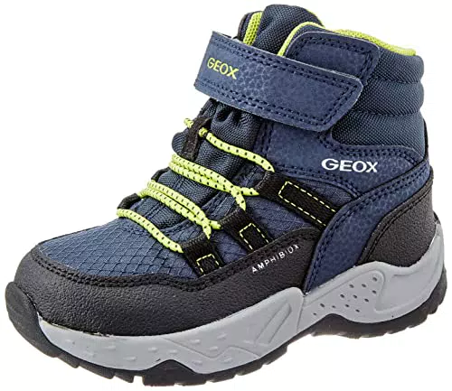 Geox Jungen J Sentiero Boy B Abx Stiefeletten, Navy Lime