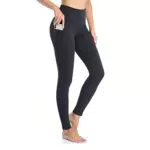 GIMDUMASA Sport Leggings Damen Sportleggins Sporthose Schwarze Gym Wanderleggins Yogahose Laufhose Lang Hohe High Waist Blickdichte Taille mit Taschen