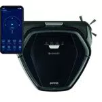Gorenje RVC 216 BK G∙SMART Staubsauger Roboter mit Wischfunktion 2 in 1/ Kamera/Karten-Abbildung/LI-ION/Gyroskop/App Steuerung/BLDC Motor/ 90 min./ 0