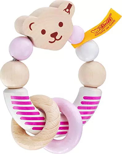 Greifling 64300 aus Holz, rosa, 9, 5 cm, Steiff by Selecta