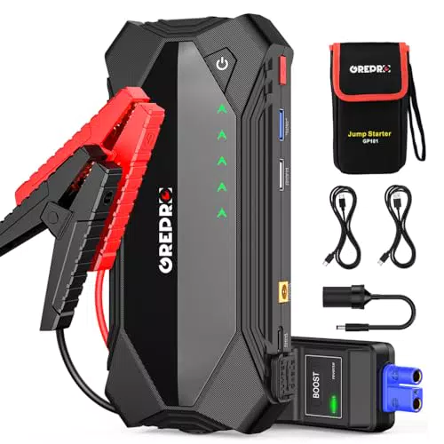 GREPRO 3000A Starthilfe Powerbank, Auto Starthilfe Powerbank für 12V Jump Starter