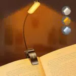 Gritin Leselampe Buch Klemme, USB C Wiederaufladbare Buchlampe mit 16 LEDs