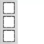 Hager B3  Rahmen 3 Elemente Aluminium