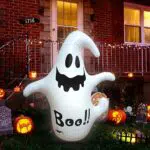 Halloween Aufblasbar Dekoration, 1.2M Halloween Inflatables Ghosts Dekoration mit LED-Lichtern und Fernbedienung
