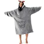 Hansleep Hoodie Decke mit Ärmeln und Kapuze Deckenpullover