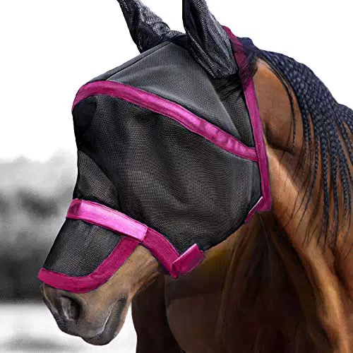 Harrison Howard Maskology Supreme Pferde Fliegenmaske Magenta