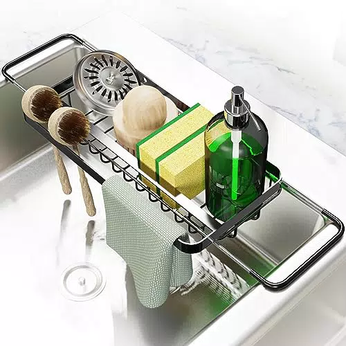 HAUTIK Spülbecken Organizer, Ausziehbar Schwammhalter Küche