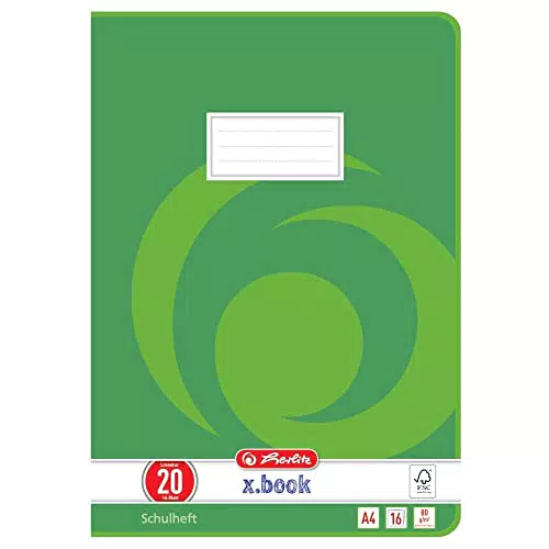 Herlitz 3322005 Schulheft, 16 Blatt, Lineatur 20, A4
