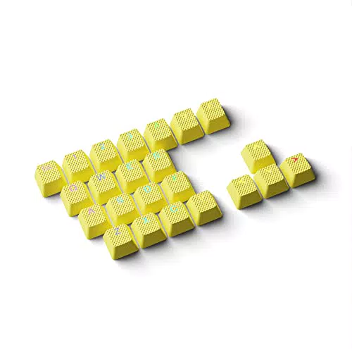 HK Gaming Rubber Keycaps Set, Anti-Rutsch Textur, Double Shot Keycap Set