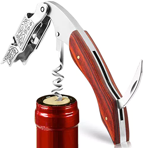 HOOMIL Kellnermesser, All-in-1 Profi Korkenzieher Wein und Bier mit Flaschenöffner & Folienschneider