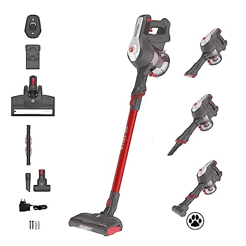 Hoover H-FREE 100 PETS Akku-Staubsauger ohne Beutel + Tierdüse bis zu 40 Min. Laufzeit