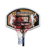 HUDORA Basketballständer Chicago 260 - Basketballkorb mit Ständer für Kinder und Erwachsene - Höhenverstellbar 206 x 290 cm für Garten Outdoor - Schwarz / Rot -71663