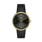 HUGO Analog Quarzuhr Unisex mit Gelbgoldes und Schwarzes Wechselband set - 1520026