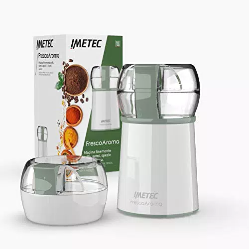 Imetec FrescoAroma Elektrische Kaffeemühle und Gewürzmühle mit Edelstahlklingen