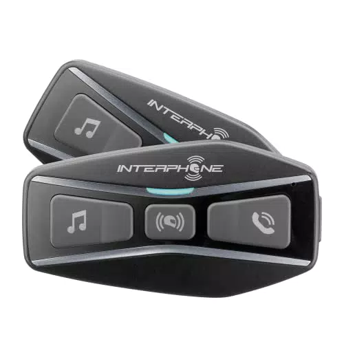 Interphone UCOM4, 2 Stück, Bluetooth 5.0-Gegensprechanlage für Motorräder