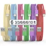 iPhone Ladekabel, 6Pack USB A auf Schnellladekabel, lightning Kabel Kompatibel mit iPhone 14/13/12/11 Pro Max/XS MAX/XR/XS/X-multicolor
