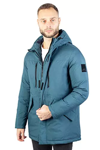 Jack & Jones Men's JCOBACH Parka, Orion Blue/Pattern:Melange