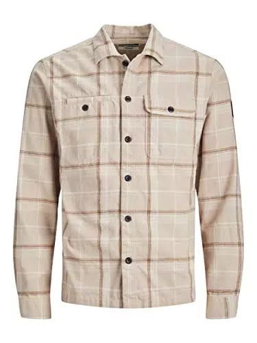 JACK & JONES Men's JCOBEN Classic Check Overshirt LS S23 Hemd