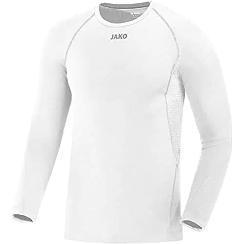 JAKO Herren Compression 2.0 Longsleeve, Weiß, L EU