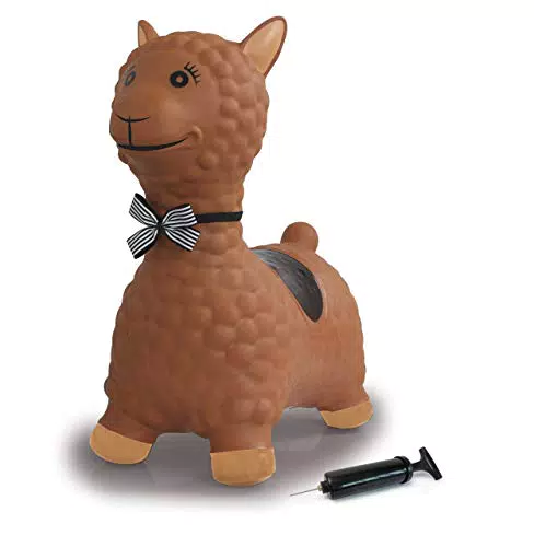 JAMARA 460542 - Hüpftier Lama mit Pumpe - BPA-Frei