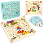 Japace Holz Spielzeug ab 3 Jahre, Holzpuzzle Sortierbox Montessori Logikspiele Lernspielzeug Brettspiele Pädagogisches Spielzeug Denkspiele Geschenk für 3 4 5 Jahren Kinder Jungen Mädchen