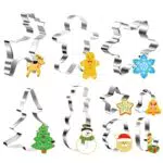 Joyoldelf Ausstechformen Weihnachten Edelstahl Ausstecher Set für Fondant Sandwiches Brot Plätzchen Halloween Tortendekorationen