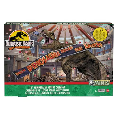 JURASSIC WORLD 30. Jubiläum Adventskalender - 24 Türchen mit Mini-Dinosauriern