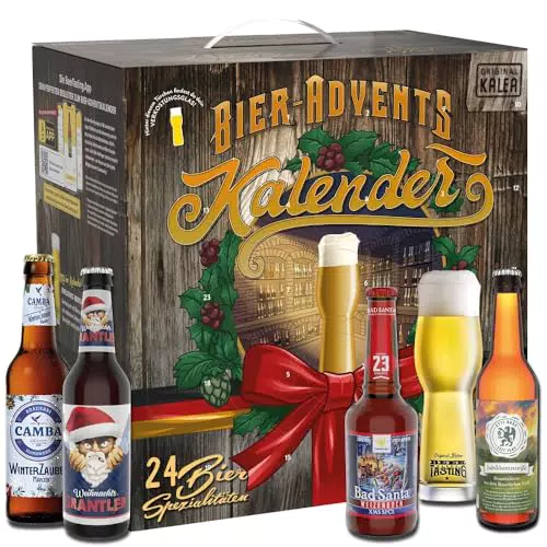 KALEA Bier-Adventskalender, 24 x 0, 33 L Bierspezialitäten von Privatbrauereien aus Deutschland