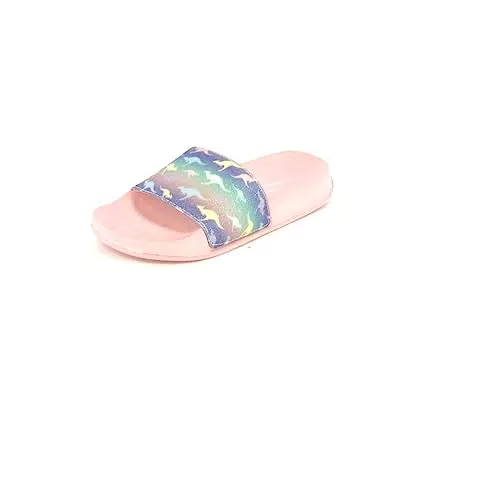 KangaROOS K Shine Slides, Rose/Animal