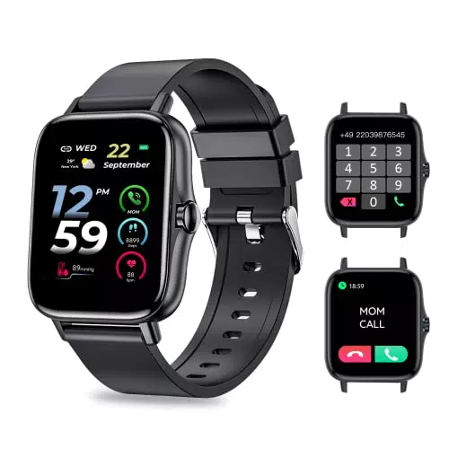 KASEEMI Smartwatch, 1.7 Zoll Touchscreen Armbanduhr mit Anruffunktion