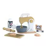 KidKraft Goldenes Backset aus Holz für Kinderküche mit Küchenmaschine und Keksen