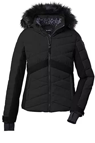 Killtec Damen Ksw 210 Wmn Qltd Jckt Skijacke Jacke in Daunenoptik mit abzippbarer Kapuze und Schneefang