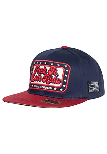 King Kerosin Herren Snapback Cap, Baseballcap Aus Baumwolle