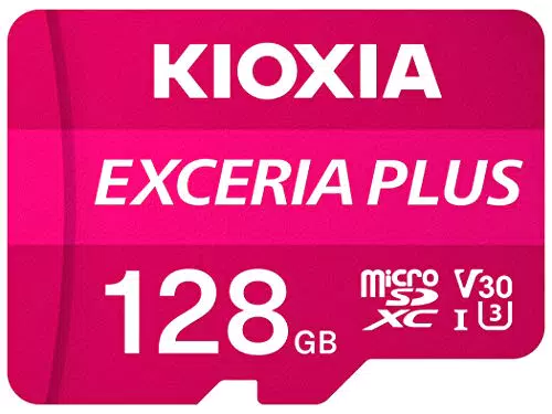 KIOXIA SD MicroSD Card 128GB 100MB/s Kioxia Exceria Plus U3 V30 4K Video Recording